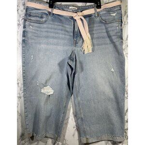 M Jeans by Maurices Womens Mid Rise 21" Straight Crop Jeans Size 22W OriginalFit